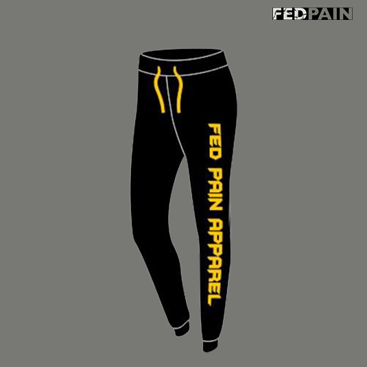 FedPain Tracksuit Black & Yellow
