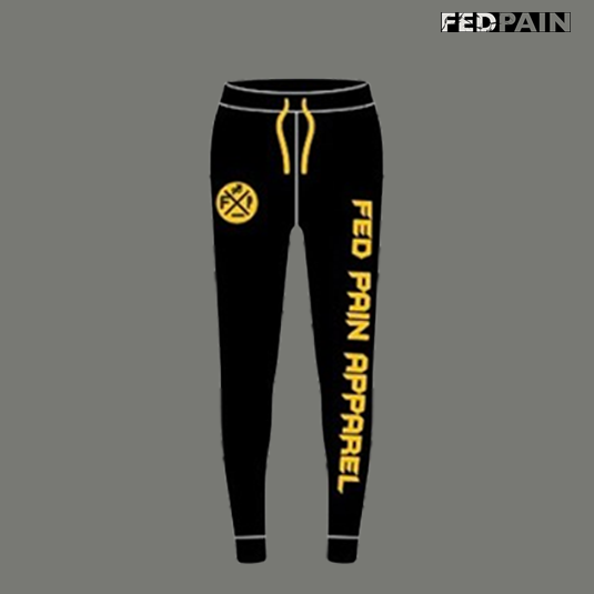 FedPain Tracksuit Black & Yellow