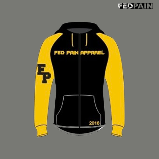 FedPain Tracksuit Black & Yellow