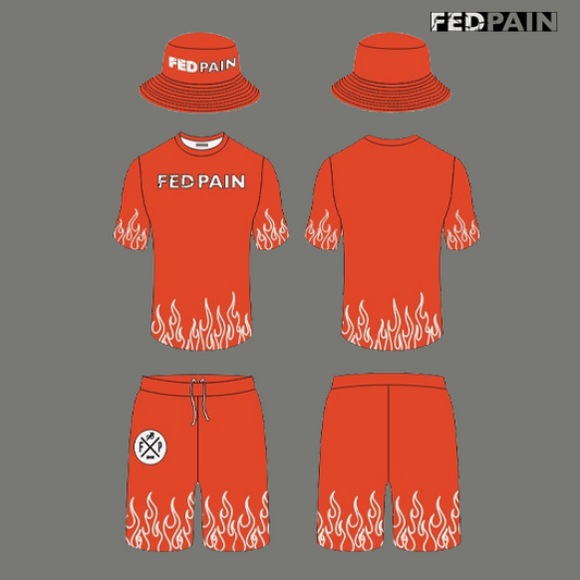 Fedpain Summer Flame Sets with Hat