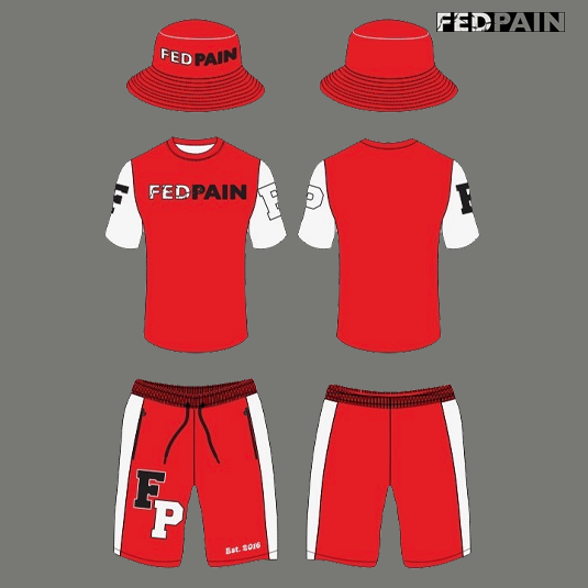 Fedpain Summer Flame Sets with Hat