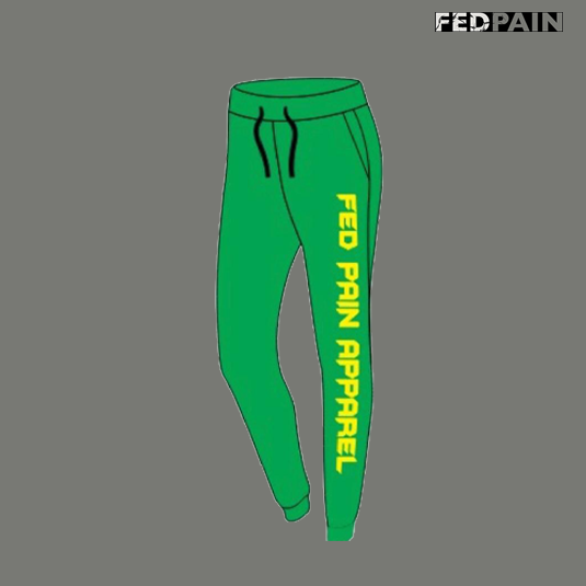FedPain Tracksuit Green, White and Yellow