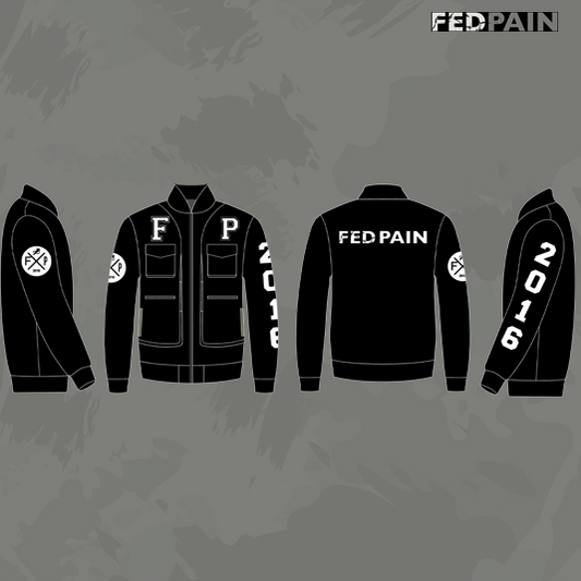 Fedpain Bomber Black Jacket
