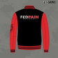 Fedpain Varsity Letterman Jacket Red & Black