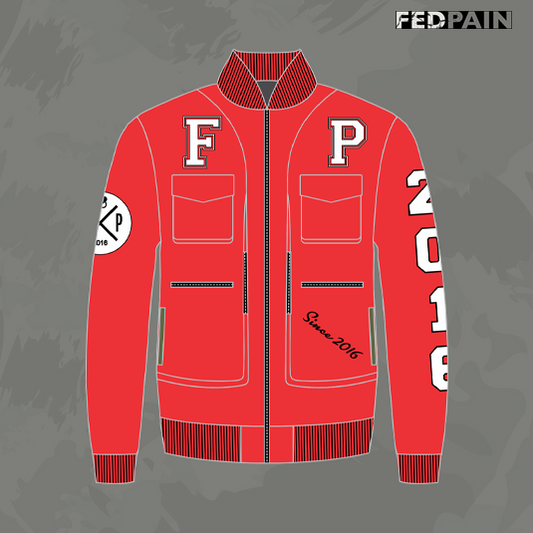 Fedpain Bomber Red Jacket