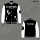 Fedpain Varsity Letterman Jacket Black & White