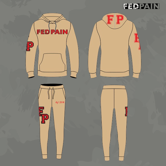 FedPain Tracksuit Cream & Orange