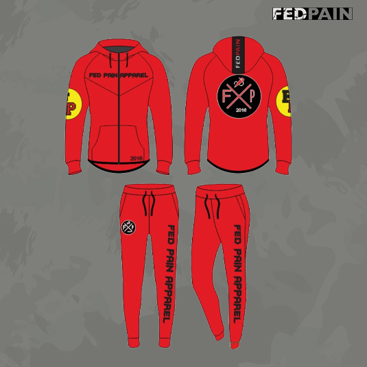 FedPain Tracksuit Red & Yellow