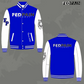 Fedpain Varsity Letterman Jacket Blue & White